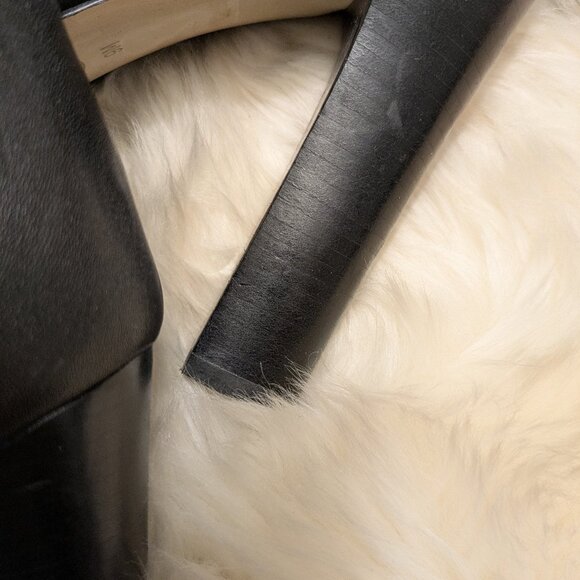 Michael Kors Black Leather Platform Boots - Picture 9 of 9